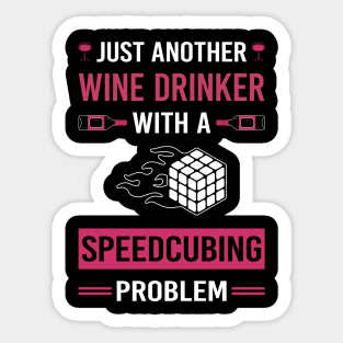 Wine Drinker Speedcubing Speedcube Speedcuber Speed Cubing Sticker